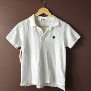 Comme Des Garçons Play logo-patch polo shirt